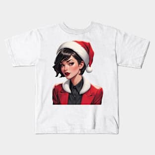 Beautiful santa girl Kids T-Shirt